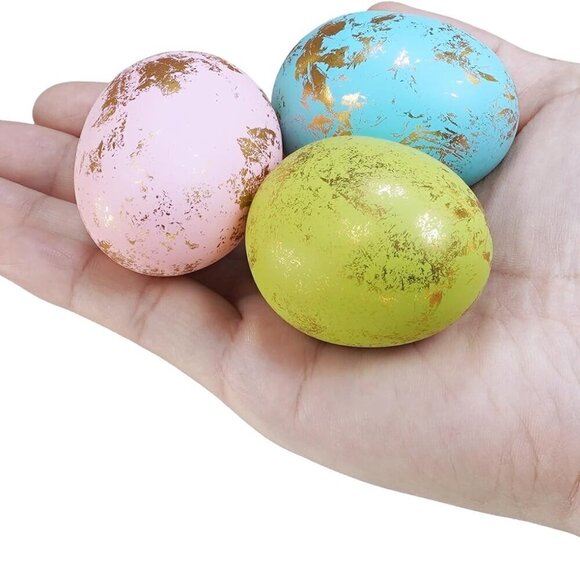 60 Pcs 6 Colors Foam Easter Eggs Pastel Easter Eggs Decorations / BRAND … - Picture 3 of 6